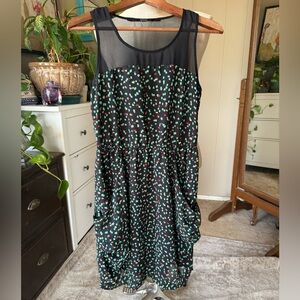 Kenzie Chic Black and Green Women's Dress, small